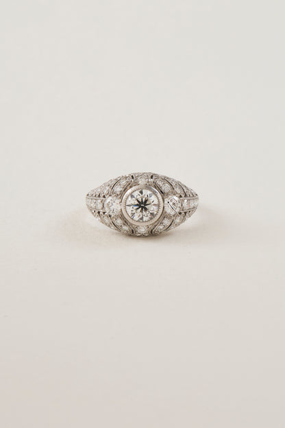 Domed Art Deco Design Ring
