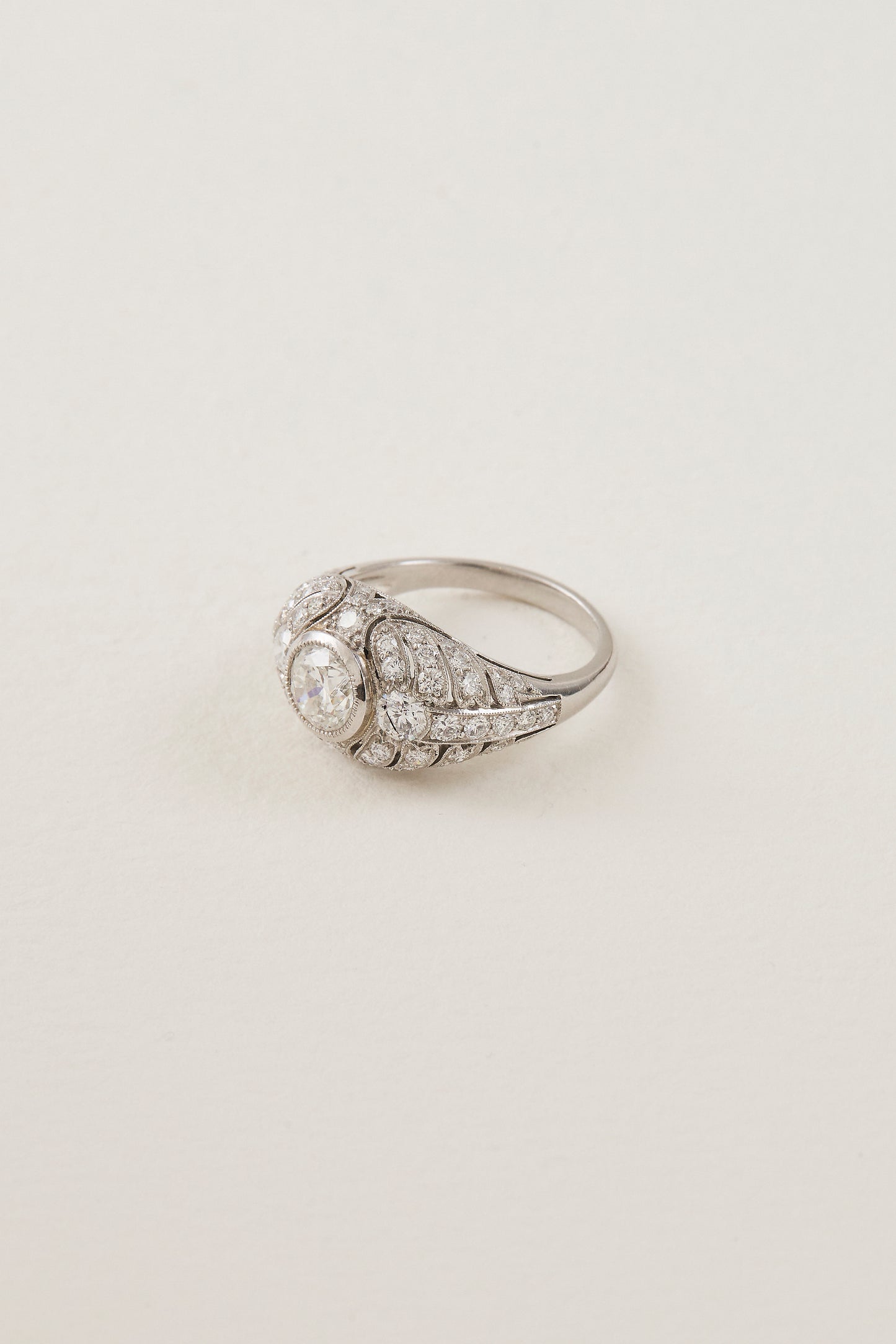 Domed Art Deco Design Ring