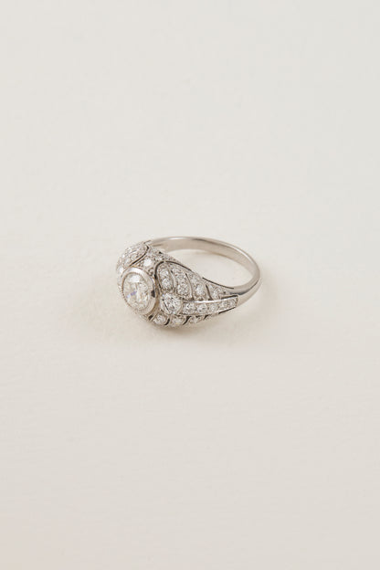 Domed Art Deco Design Ring