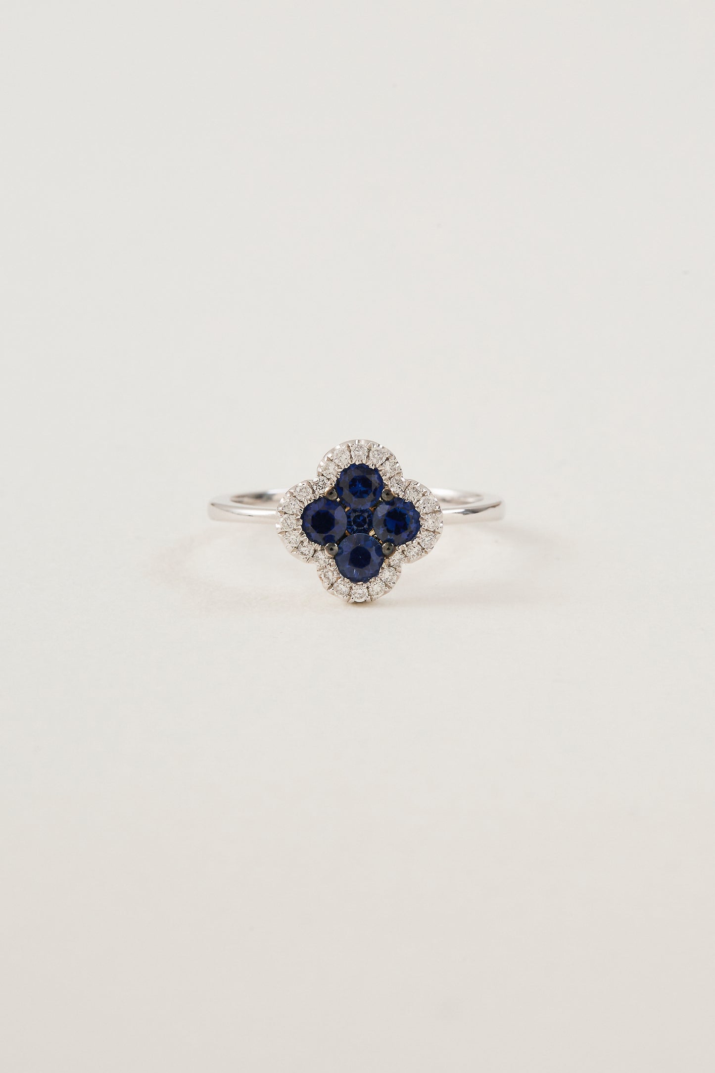Sapphire Clover Ring