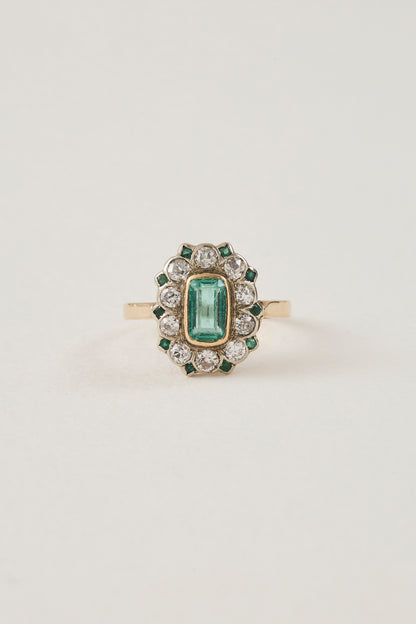 Art Nouveau Emerald Ring