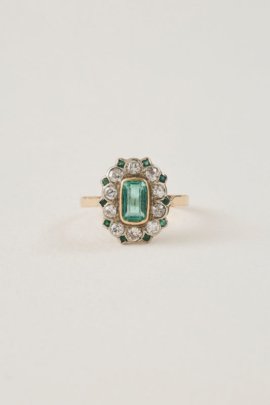 Art Nouveau Emerald Ring