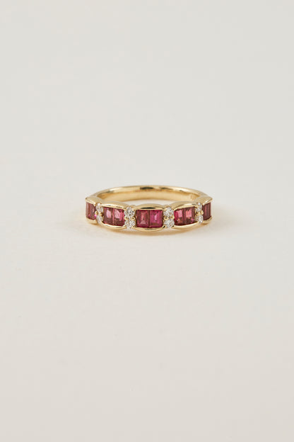 Ruby Half Eternity Band