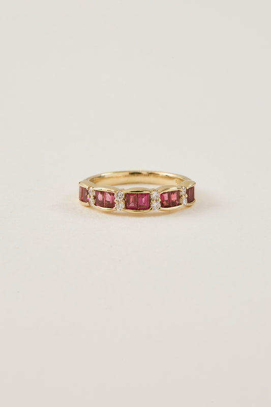 Ruby Half Eternity Band