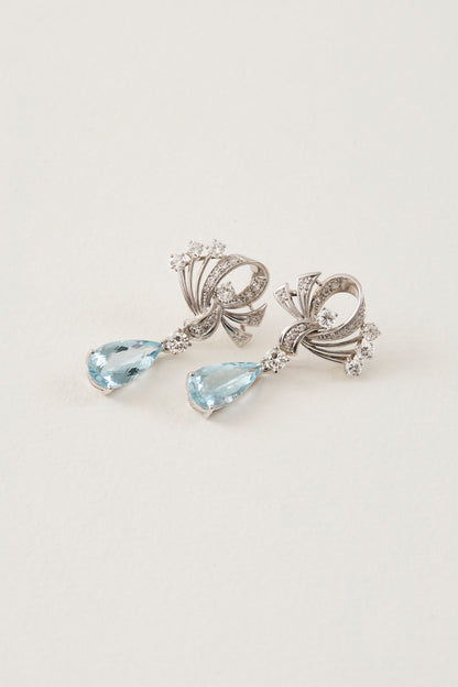 Mid-Century Diamond Drop Earrings