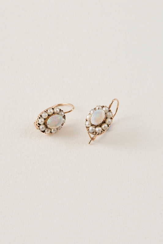 Victorian Opal Drop Earrings