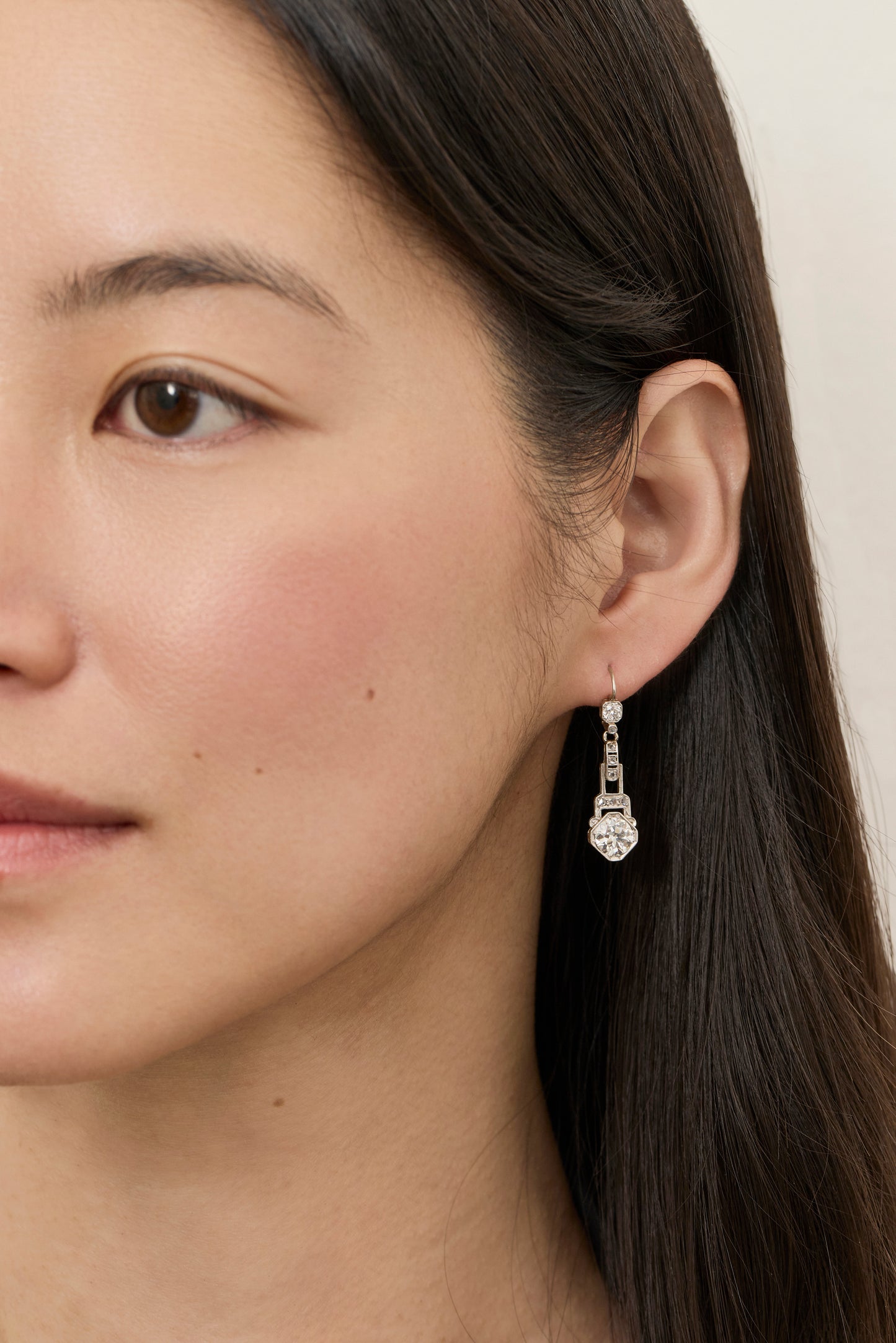 Art Deco Diamond Earrings
