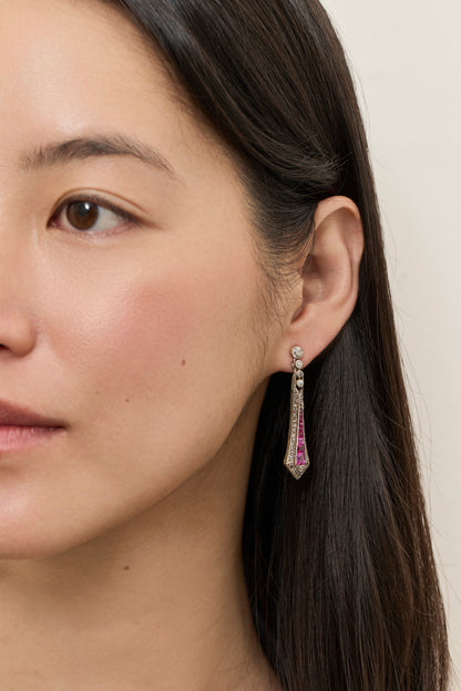 Edwardian Ruby Earrings