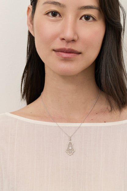 Art Deco Diamond Pendant Necklace