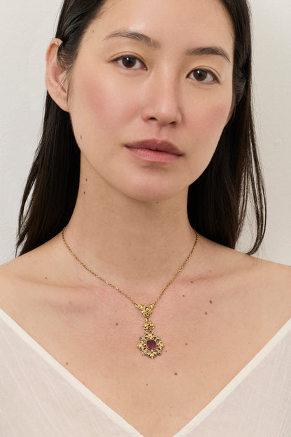 Victorian Pink Tourmaline Necklace