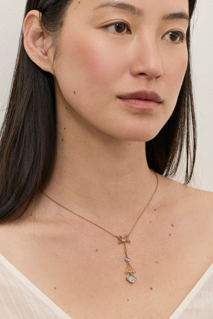 Aquamarine Art Nouveau Necklace