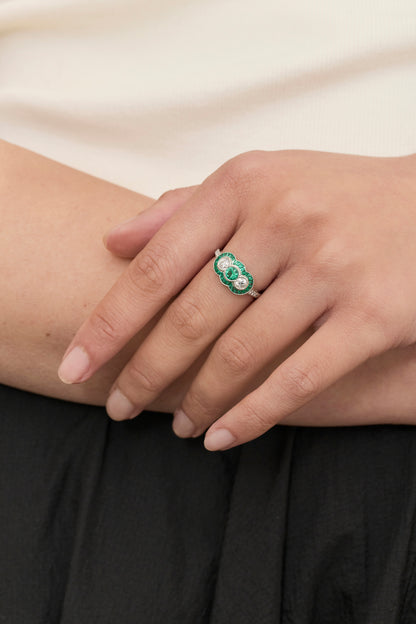 Emerald Trilogy Ring