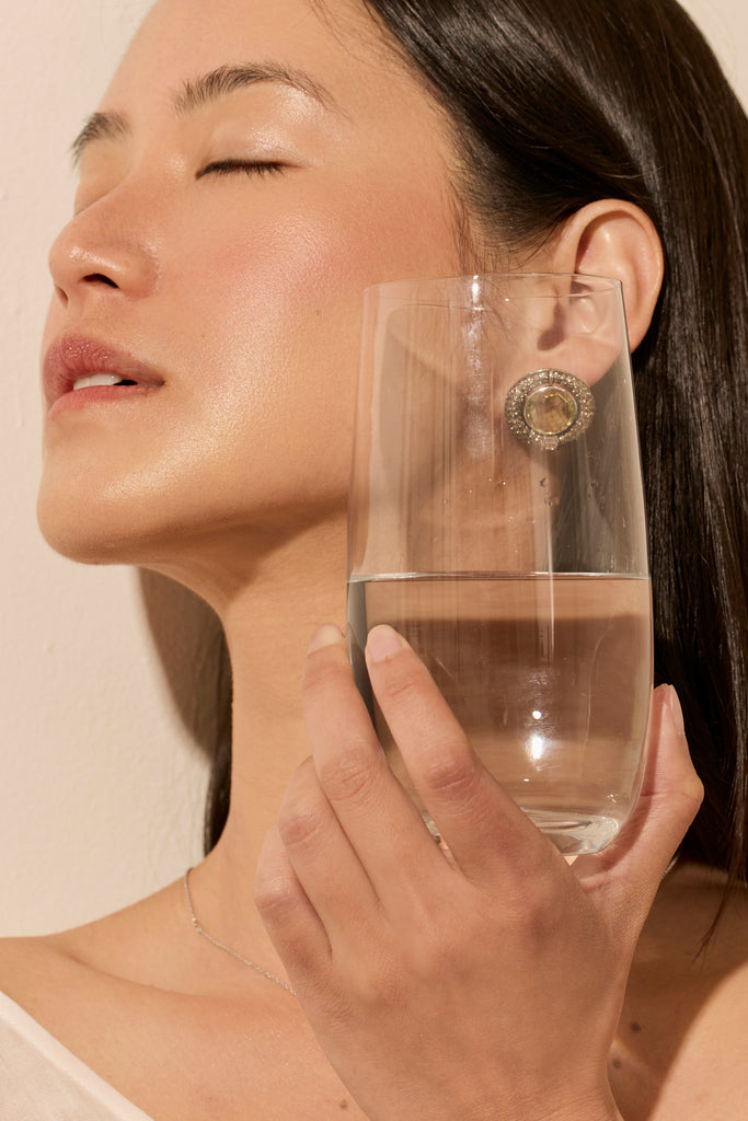 Green Amethyst Earrings