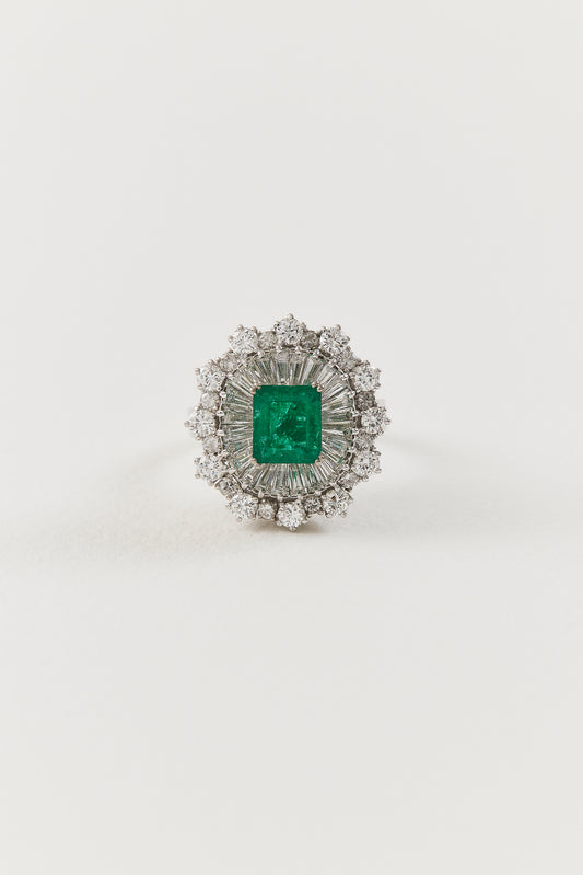Mid Century Emerald Ring