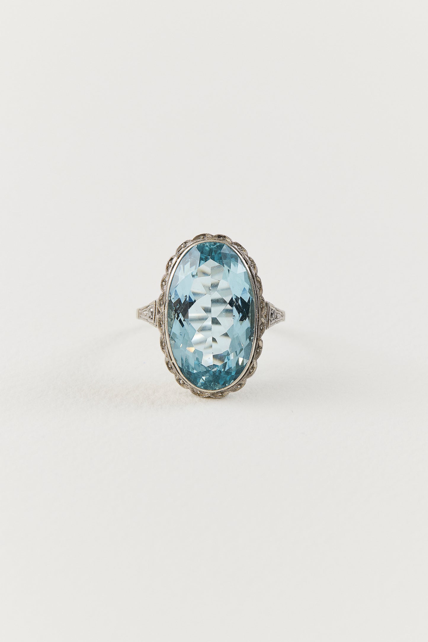 Art Deco Aquamarine Ring