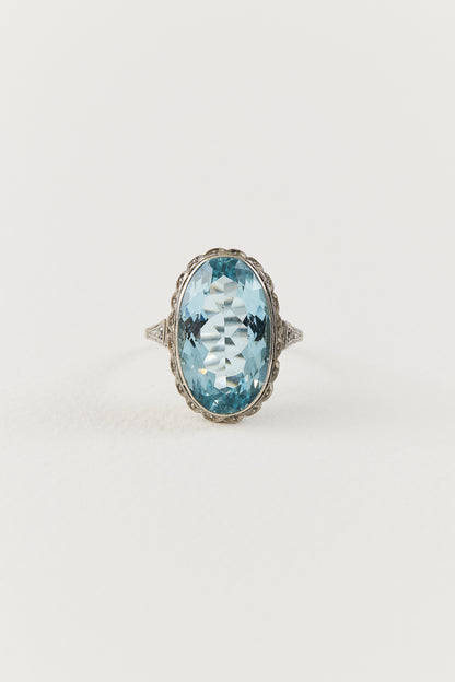 Art Deco Aquamarine Ring