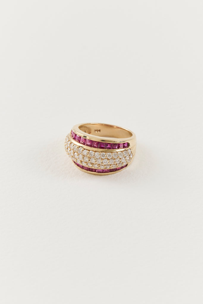 Vintage Diamond and Ruby Ring