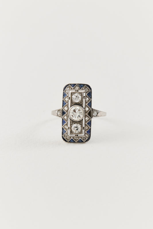 Art Deco Diamond Dinner Ring