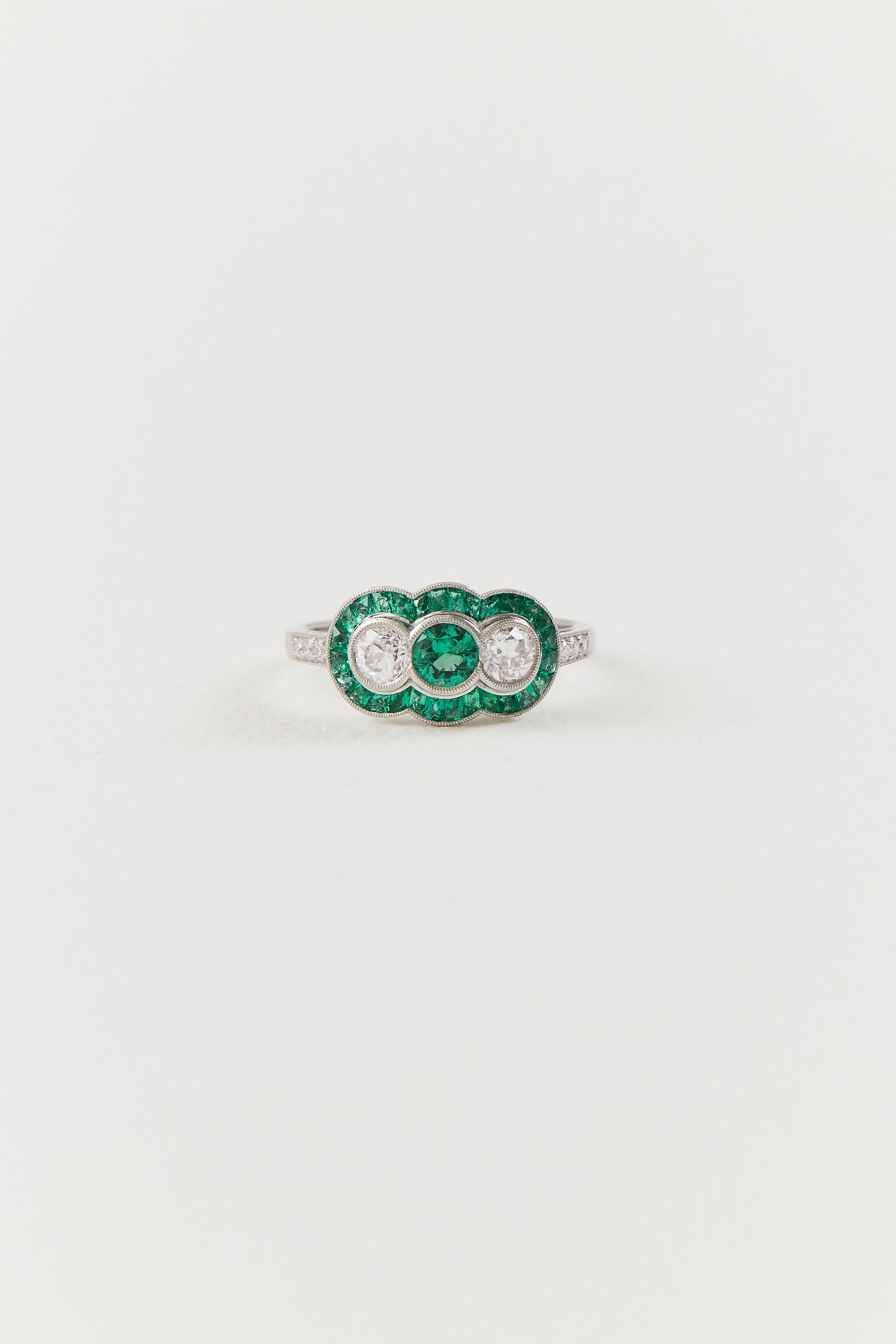 Emerald Trilogy Ring