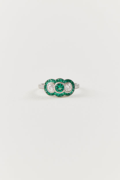 Emerald Trilogy Ring