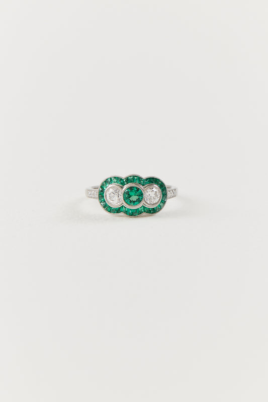 Emerald Trilogy Ring