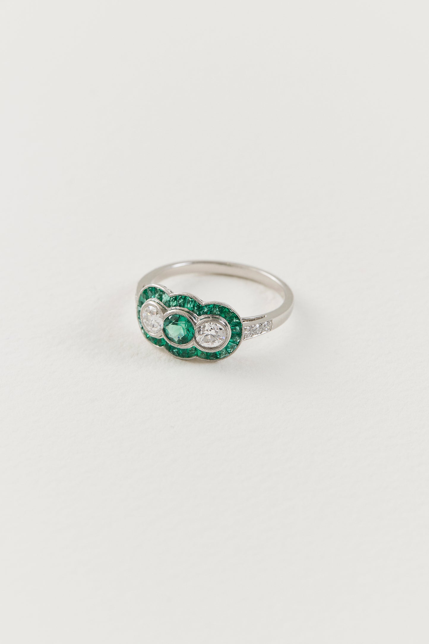 Emerald Trilogy Ring
