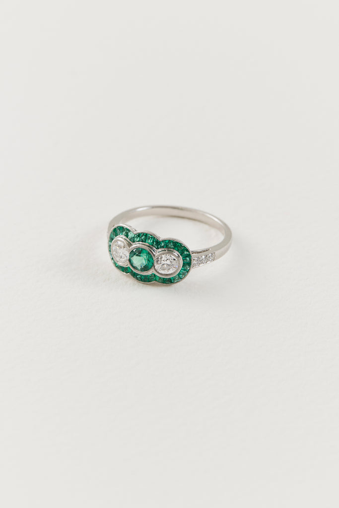 Emerald Trilogy Ring