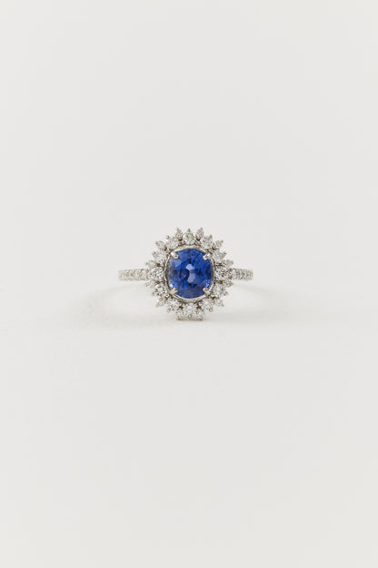 Sapphire Cluster Ring