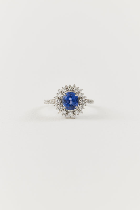 Sapphire Cluster Ring