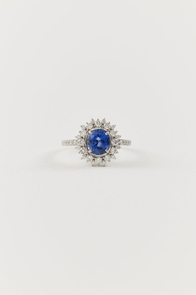 Sapphire Cluster Ring