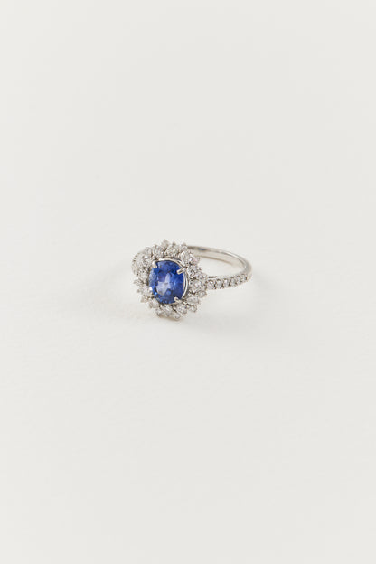 Sapphire Cluster Ring