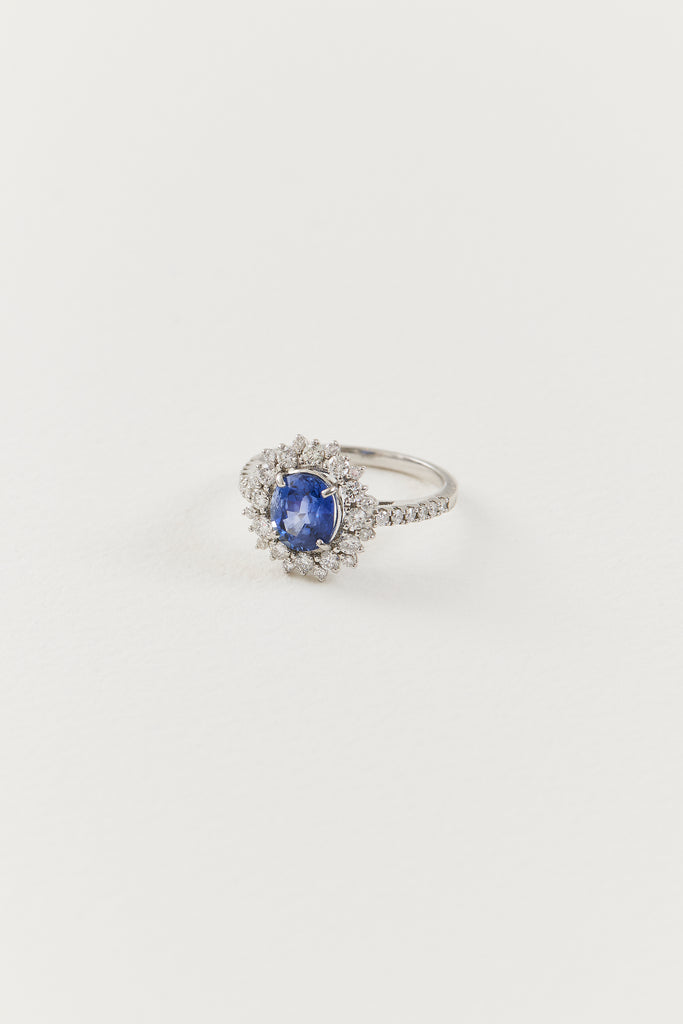 Sapphire Cluster Ring