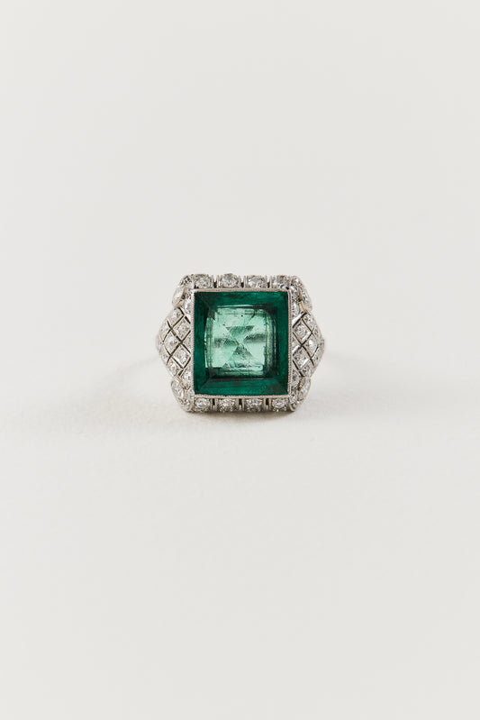 Art Deco Emerald Ring