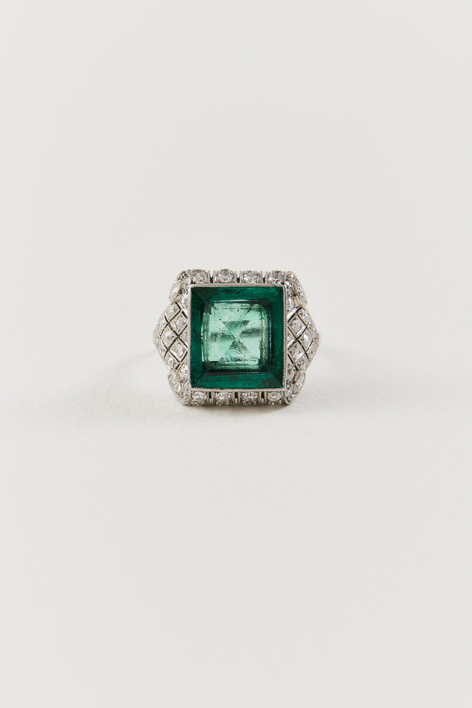 Art Deco Emerald Ring