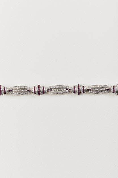 Ruby Art Deco Bracelet