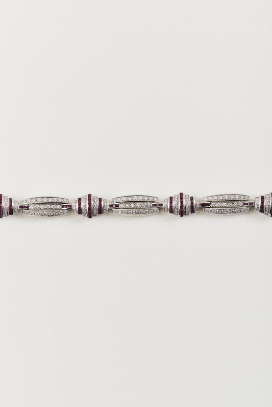 Ruby Art Deco Bracelet