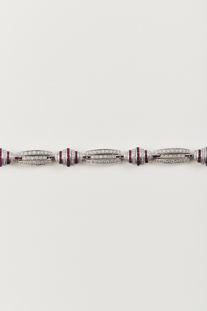 Ruby Art Deco Bracelet