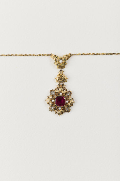 Victorian Pink Tourmaline Necklace