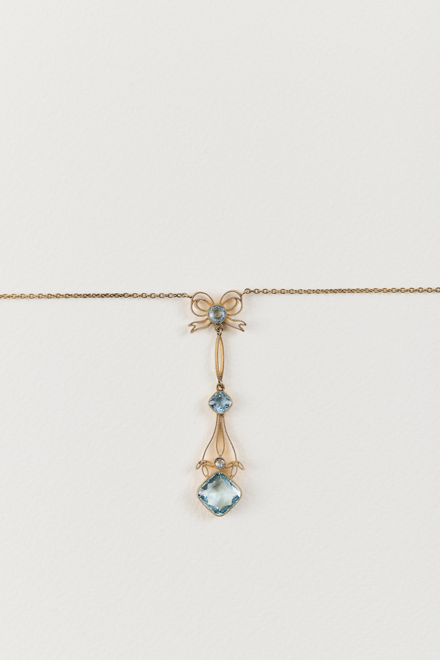 Aquamarine Art Nouveau Necklace