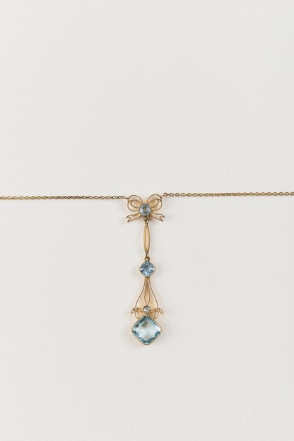 Aquamarine Art Nouveau Necklace