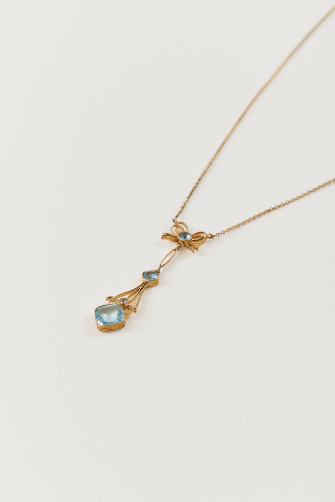 Aquamarine Art Nouveau Necklace