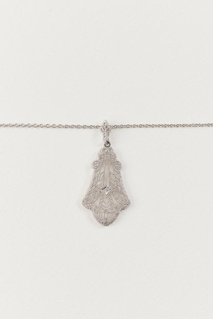 Art Deco Diamond Pendant Necklace