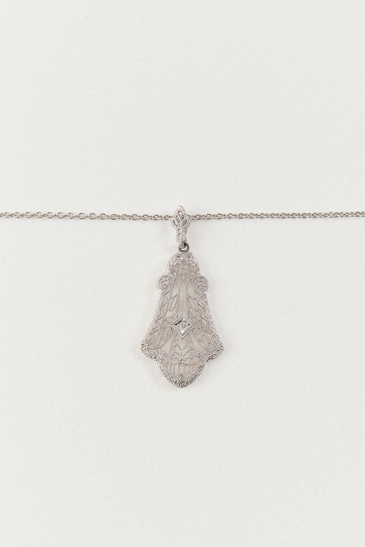 Art Deco Diamond Pendant Necklace