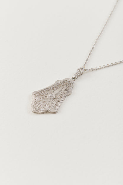 Art Deco Diamond Pendant Necklace