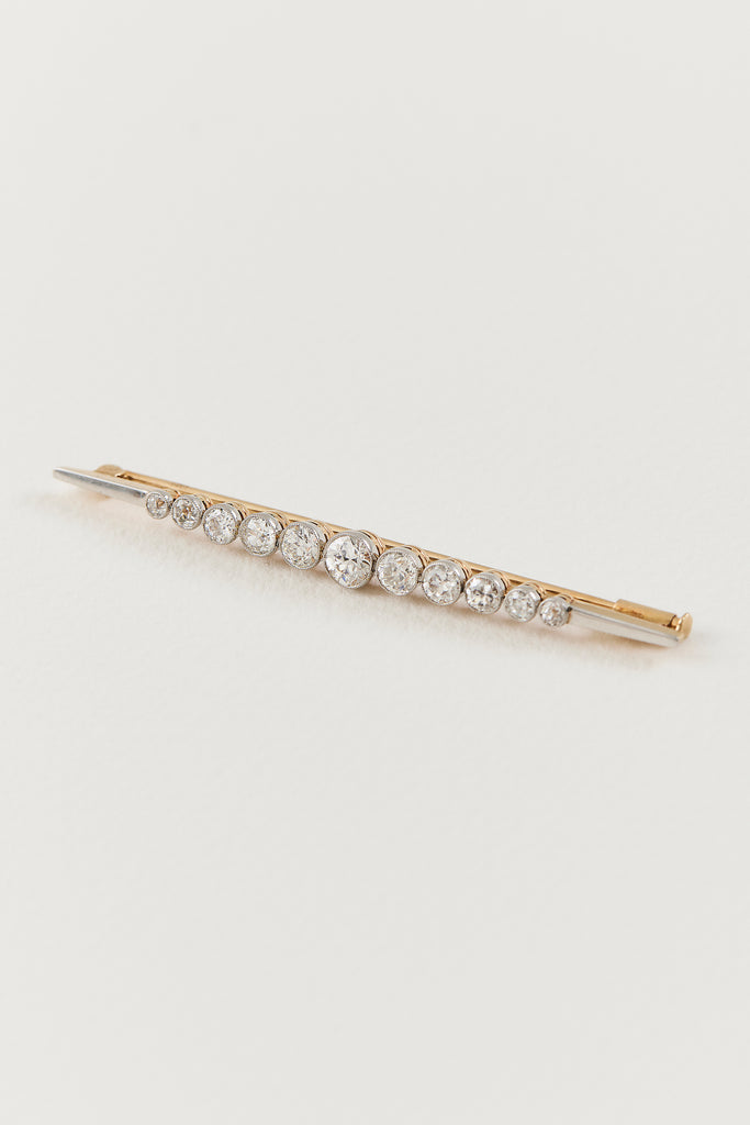 Diamond Art Deco Bar Pin