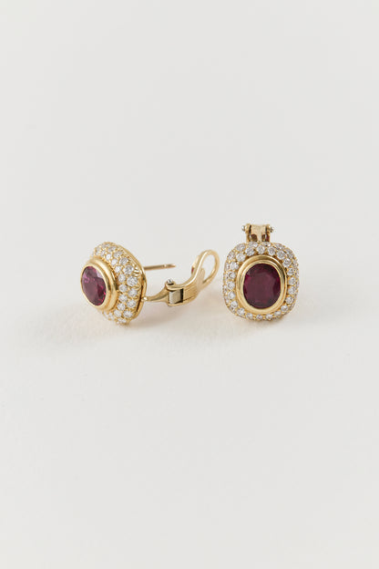 Vintage Cartier Ruby Studs