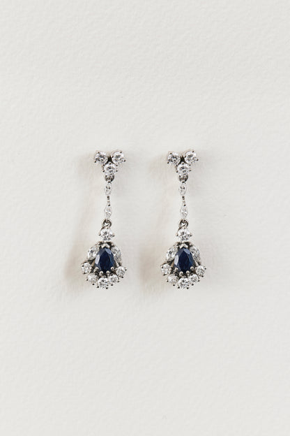 Mid Century Diamond and Sapphire Drops