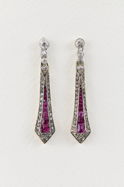 Edwardian Ruby Earrings