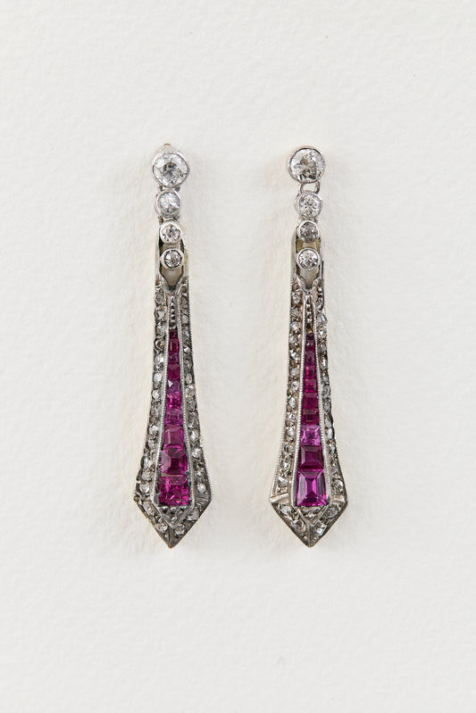 Edwardian Ruby Earrings