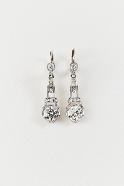 Art Deco Diamond Earrings